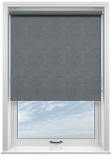 Flori Faux Suede (Blackout), Moody Grey - Roller Blind